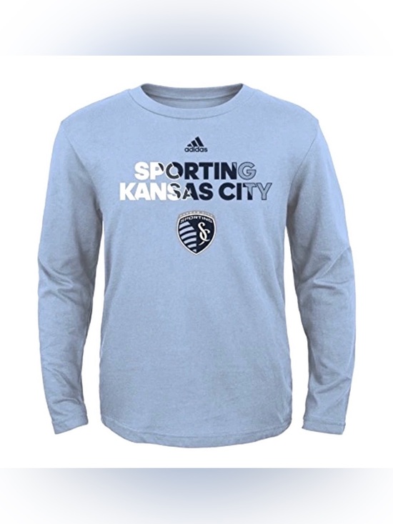 adidas Other - NWT [Adidas] Sporting Kansas City MLS Light Blue Long Sleeve Shirt Youth L (7)